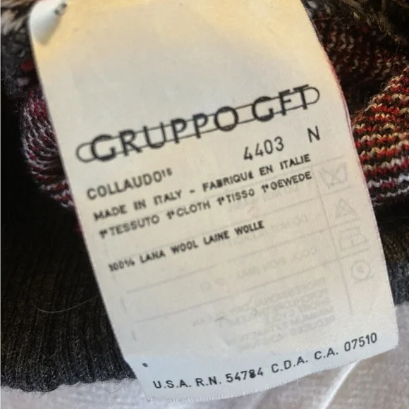 Valentino Women 100% Wool Houndstooth Knit Cardigan Jacket Bomber, size 40/6 US - Picture 11 of 12